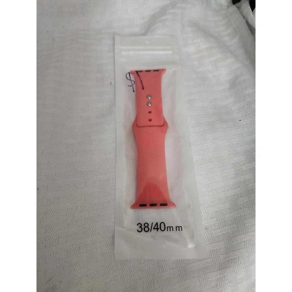 Coral Silicone Replacement Band for Apple Watch 38mm 40mm Sport Strap